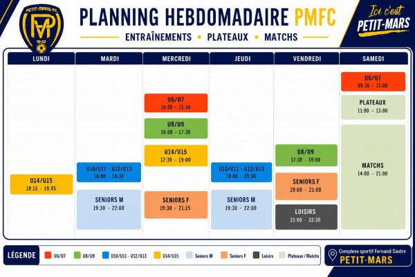 Planning Saison 2026-2027